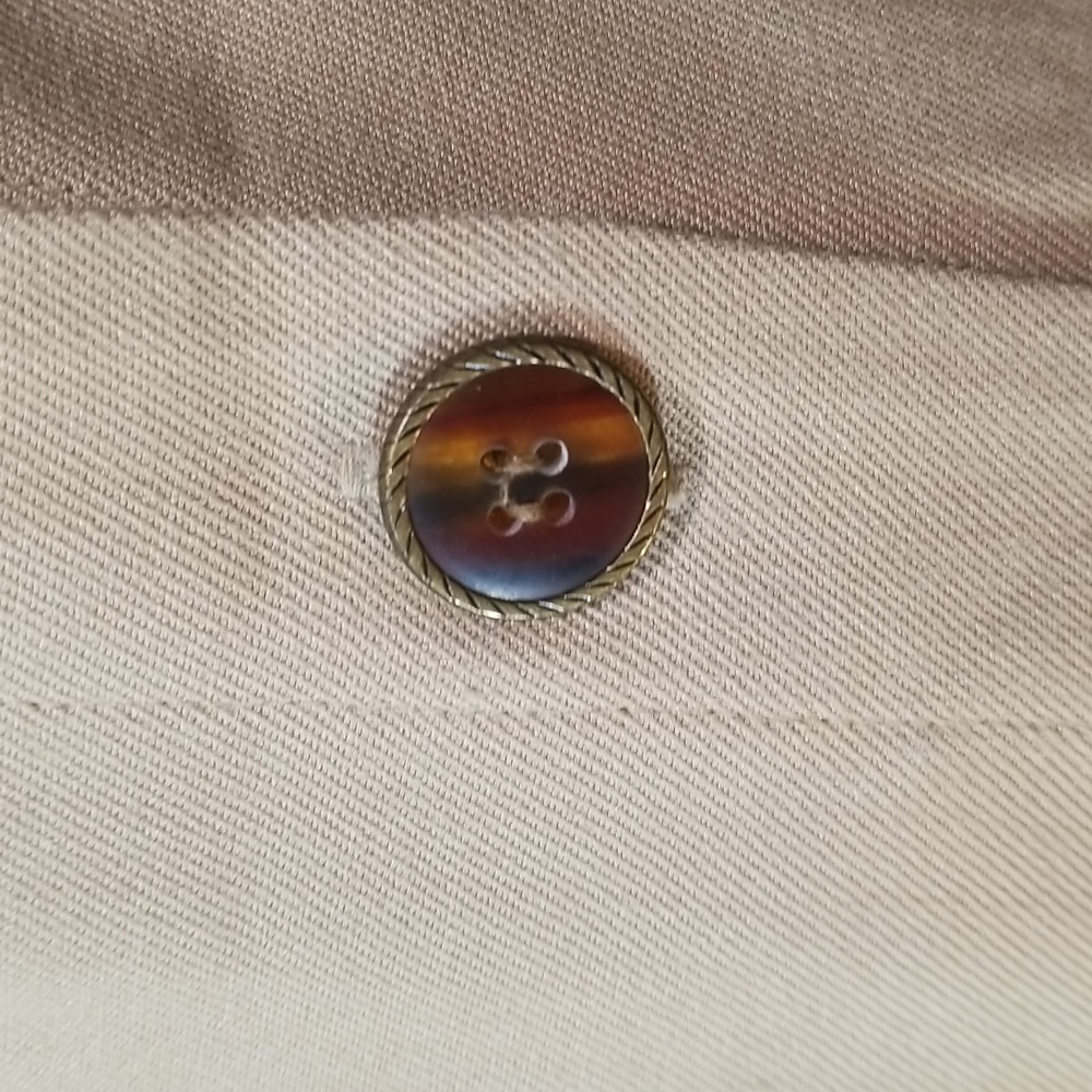 100% pure silk Ports International high waisted wide leg trousers side buttons - Picture 5 of 13